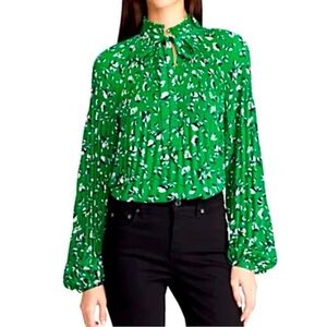 Lauren Ralph Lauren Green Patterned Blouse